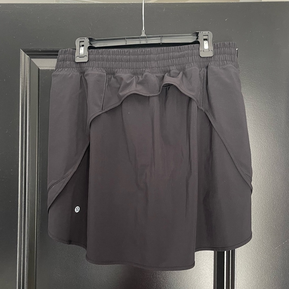 Lululemon Hotty Hot High Rise Black Extra Long Tennis Skirt
